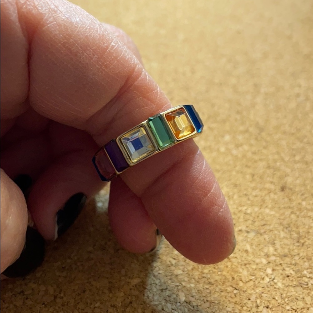 Rainbow stacking ring size 7 - Picture 4 of 6
